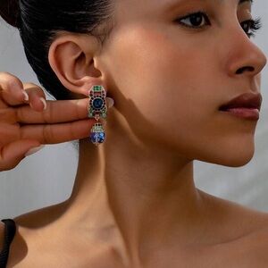 Elegant Multicolor Drop Earrings